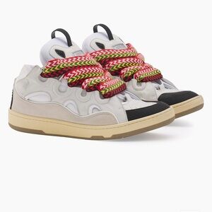Lanvin Leather Curb Sneakers